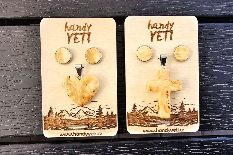 Dřevěné šperky z jírovce - sety šperků